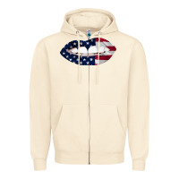 Sandshell Lips American Flag Zipper Hoodie - Bettercallsaul