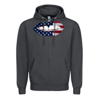Smoke Lips American Flag Zipper Hoodie - Bettercallsaul