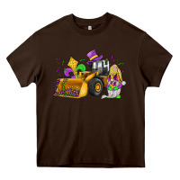 Chocolate Brown mardi gras gnome bulldozer Heavy Core Tee - JahusDesignShop