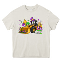 Cream mardi gras gnome bulldozer Heavy Core Tee - JahusDesignShop