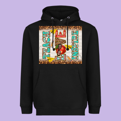 Teach Love Inspire Heavyweight Hoodie Designed By Tumblerdesignbyshophia