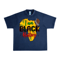 Navy i am black history Urban Heavy Tee - MaliasSmallBusiness
