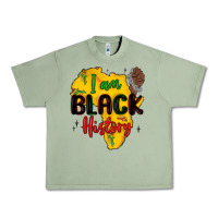 Oil Green i am black history Urban Heavy Tee - MaliasSmallBusiness