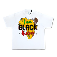 White i am black history Urban Heavy Tee - MaliasSmallBusiness