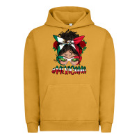 Pigment Peanut Butter Mexicana Messy Bun Mama Urban Hoodie - BundleAndBundleShop