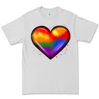 Dove Grey pride heart Premium Tee - JahusDesignShop