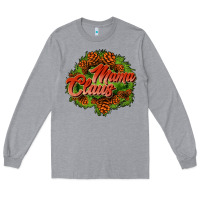 Heather Grey mama claus cone Long Sleeve Tee - JahusDesignShop
