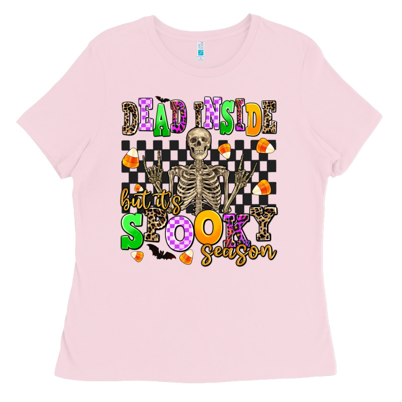 Dead Inside But It's Spooky Season Ladies Tee by AdoDesignShop | Teevron