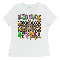 White dead inside but it's spooky season Ladies Tee - AdoDesignShop