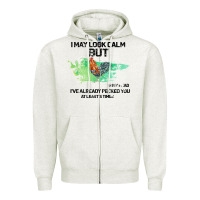 Oatmeal Heather rooster Zipper Hoodie - Bettercallsaul