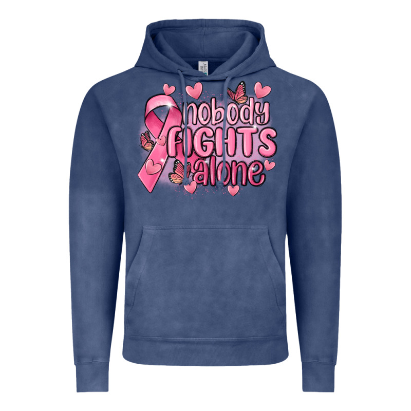 Nobody Fights Alone Cancer Vintage Hoodie by MaliasSmallBusiness | Teevron
