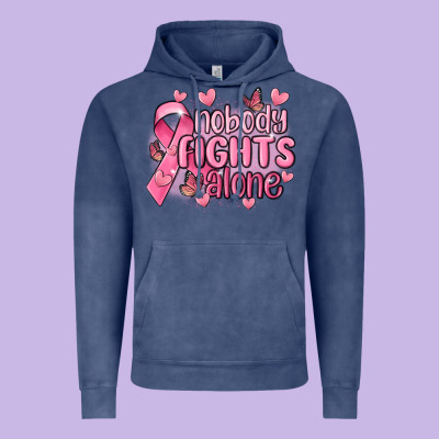 Nobody Fights Alone Cancer Vintage Hoodie Designed By Maliassmallbusiness