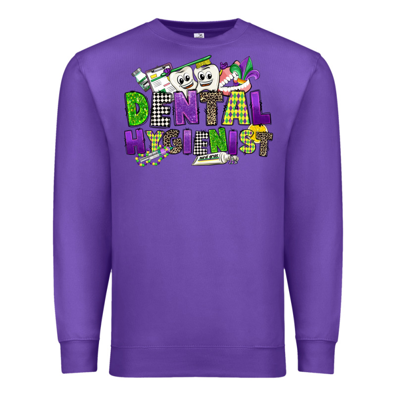Dental Hygienest Mardi Gras Premium Sweatshirt by CowGirlArtShop | Teevron