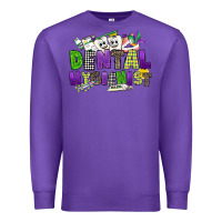 Purple dental hygienest mardi gras Premium Sweatshirt - CowGirlArtShop