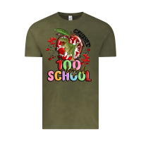 Vintage Olive crushed 100 days of school Vintage Tee - MaliasSmallBusiness