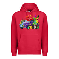 Cardinal mardi gras gnome on the truck Premium Hoodie - CowGirlArtShop