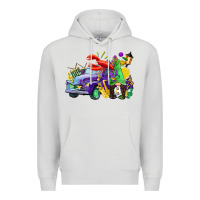 Dove Grey mardi gras gnome on the truck Premium Hoodie - CowGirlArtShop