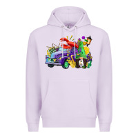 Lilac mardi gras gnome on the truck Premium Hoodie - CowGirlArtShop