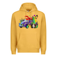 Mustard mardi gras gnome on the truck Premium Hoodie - CowGirlArtShop