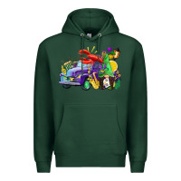 Sports Green mardi gras gnome on the truck Premium Hoodie - CowGirlArtShop