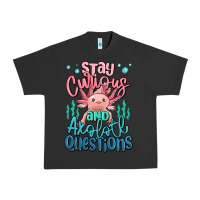 Pigment Black stay curious and axolotl questions Urban Heavy Tee - MaliasSmallBusiness