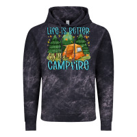 Cloud Black life is better by the camp fire Vintage Hoodie - MaliasSmallBusiness