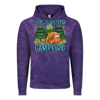 Cloud Purple life is better by the camp fire Vintage Hoodie - MaliasSmallBusiness