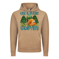 Vintage Coffee life is better by the camp fire Vintage Hoodie - MaliasSmallBusiness
