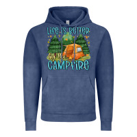 Vintage Denim life is better by the camp fire Vintage Hoodie - MaliasSmallBusiness
