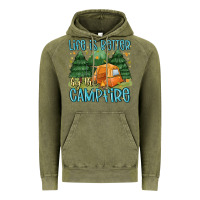 Vintage Olive life is better by the camp fire Vintage Hoodie - MaliasSmallBusiness