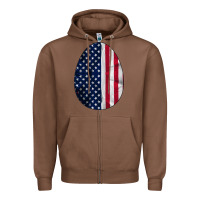 Chestnut AMERICAN FLAG Zipper Hoodie - Bettercallsaul