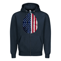 Navy AMERICAN FLAG Zipper Hoodie - Bettercallsaul