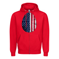 Red AMERICAN FLAG Zipper Hoodie - Bettercallsaul