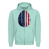 Seafoam AMERICAN FLAG Zipper Hoodie - Bettercallsaul