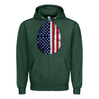Sports Green AMERICAN FLAG Zipper Hoodie - Bettercallsaul