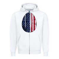 White AMERICAN FLAG Zipper Hoodie - Bettercallsaul