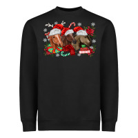 Black christmas horses Heavyweight Sweatshirt - MaliasSmallBusiness