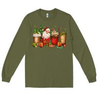 Army Green Christmas Santa coffee cups Long Sleeve Tee - MaliasSmallBusiness