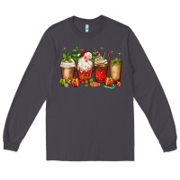 Smoke Christmas Santa coffee cups Long Sleeve Tee - MaliasSmallBusiness
