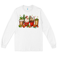 White Christmas Santa coffee cups Long Sleeve Tee - MaliasSmallBusiness
