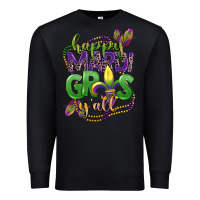 Black happy mardi gras yall Premium Sweatshirt - CowGirlArtShop
