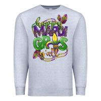 Heather Grey happy mardi gras yall Premium Sweatshirt - CowGirlArtShop
