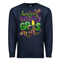 Navy happy mardi gras yall Premium Sweatshirt - CowGirlArtShop