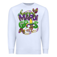 White happy mardi gras yall Premium Sweatshirt - CowGirlArtShop