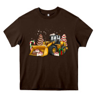 Chocolate Brown little debbie tree cakes bulldozer Heavy Core Tee - JahusDesignShop
