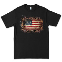 Black Old Leopard American Flag Frame Premium Tee - Bettercallsaul