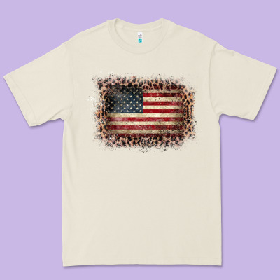 Old Leopard American Flag Frame Premium Tee Designed By Bettercallsaul