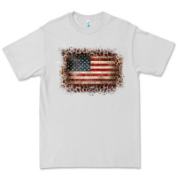 Dove Grey Old Leopard American Flag Frame Premium Tee - Bettercallsaul