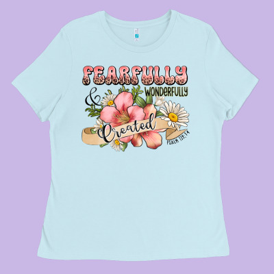 Fearfully And Wonderfully Created Ladies Tee Designed By Jahusdesignshop