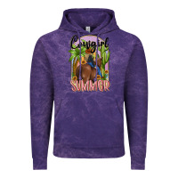 Cloud Purple cowgirl summer Vintage Hoodie - MaliasSmallBusiness